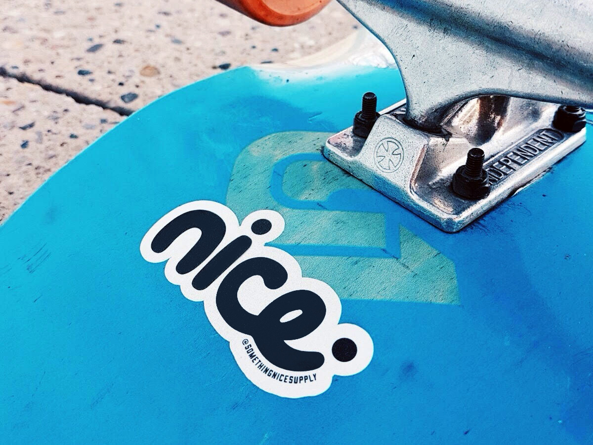 nice sticker on skateboard