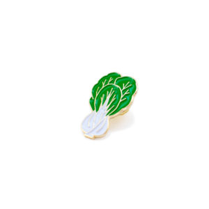 bok choy enamel pin (front)